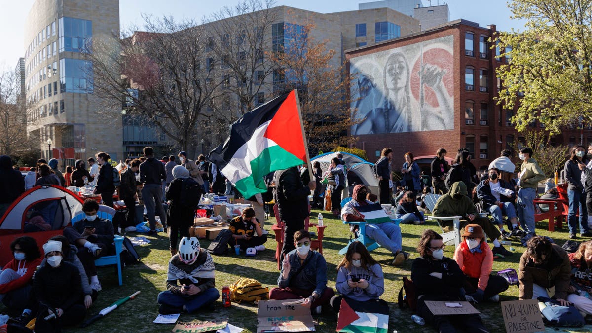Students at Northeast University Anti-Israel support those camping in Harvard Yard