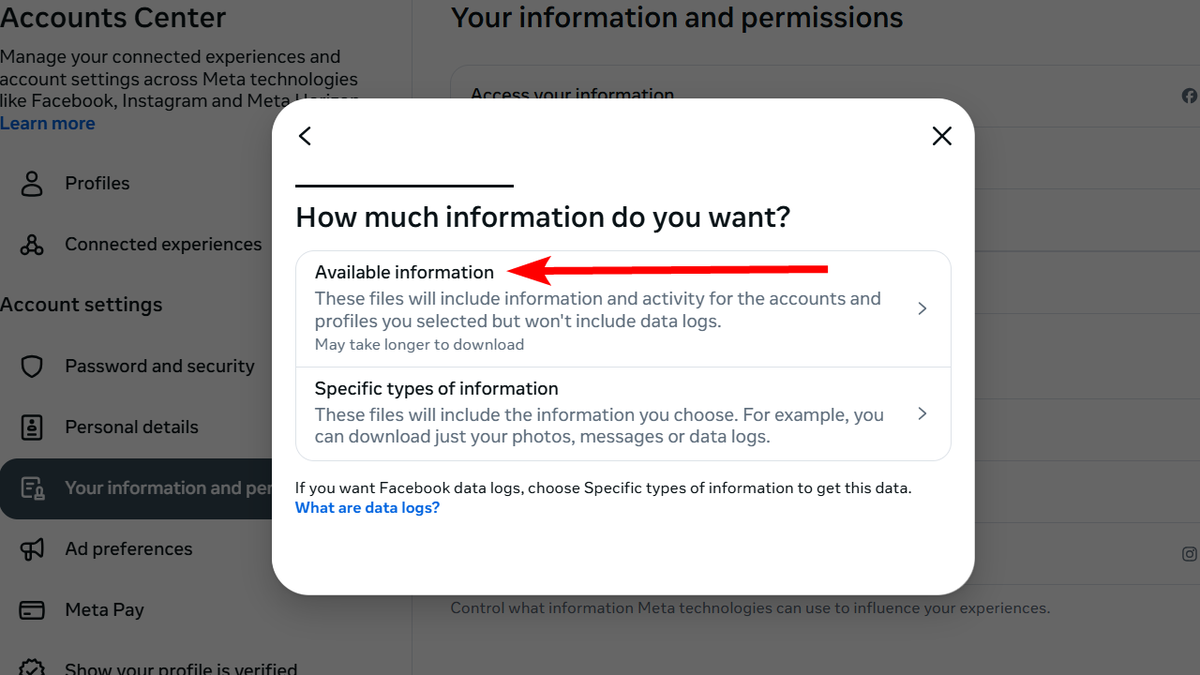 Facebook data 8