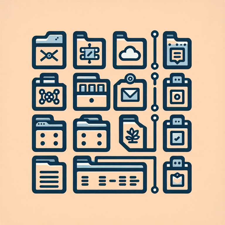 organização de arquivos digitais minimalista